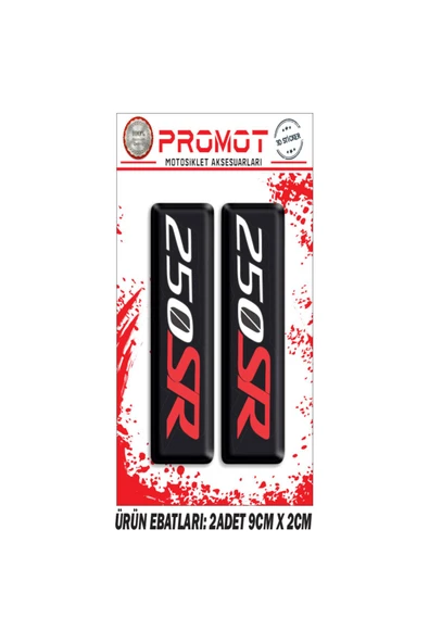 PROMOT CFMOTO 250 SR ÖN MAŞA 3D KABARTMALI 2'Lİ DAMLA STİCKER 04