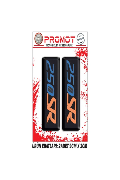 PROMOT CFMOTO 250 SR ÖN MAŞA 3D KABARTMALI 2'Lİ DAMLA STİCKER 05