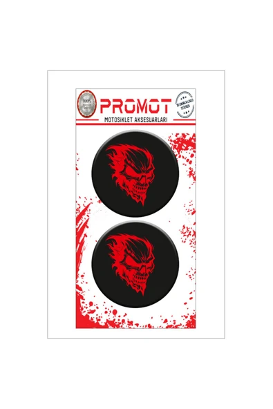 PROMOT KURU KAFA 3D KABARTMALI DAMLA LOGO STİCKER 5cm 05