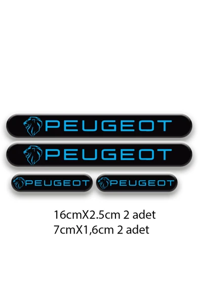 PROMOT PEUGEOT 3D DAMLA 4'LÜ OTO STİCKER SET 4