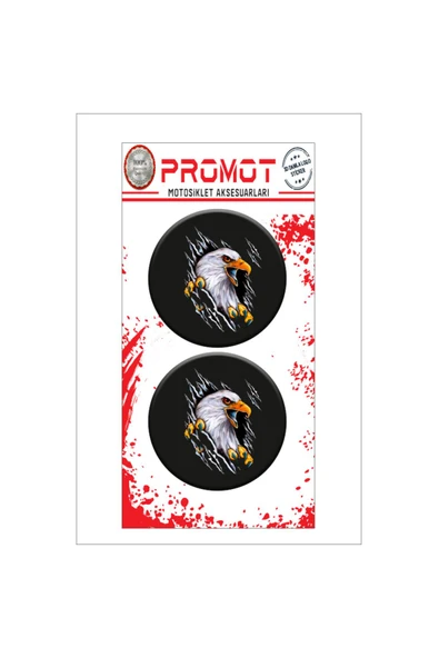 PROMOT KARTAL TASARIMLI 3D KABARTMALI DAMLA STİCKER 5CMx5CM 01