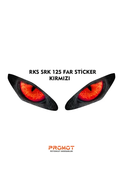 PROMOT RKS SRK 125R UYUMLU FAR KAPLAMA STİCKER KIRMIZI