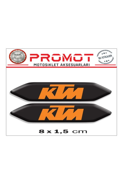 PROMOT KTM 3D KABARTMALI 2'Lİ DAMLA STİCKER 001