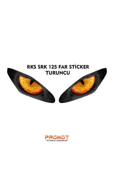 PROMOT RKS SRK 125R UYUMLU FAR KAPLAMA STİCKER TURUNCU