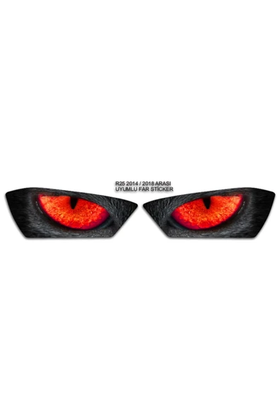 PROMOT R25 2014/2018 UYUMLU FAR KAPLAMA STİCKER KIRMIZI
