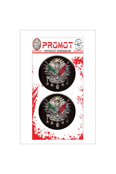 PROMOT OSMANLI TUĞRA 3D KABARTMALI DAMLA LOGO STİCKER 5cm 01