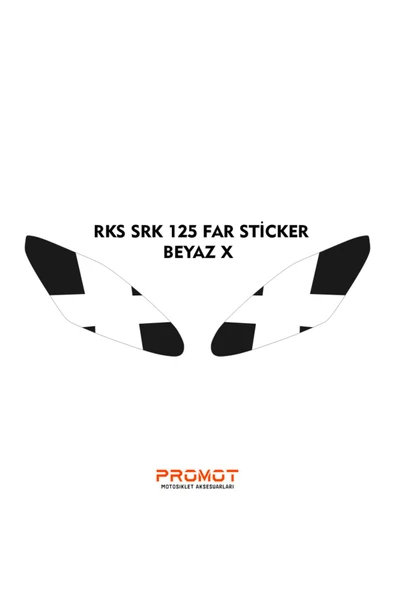 PROMOT RKS SRK 125R UYUMLU FAR KAPLAMA STİCKER BEYAZ X