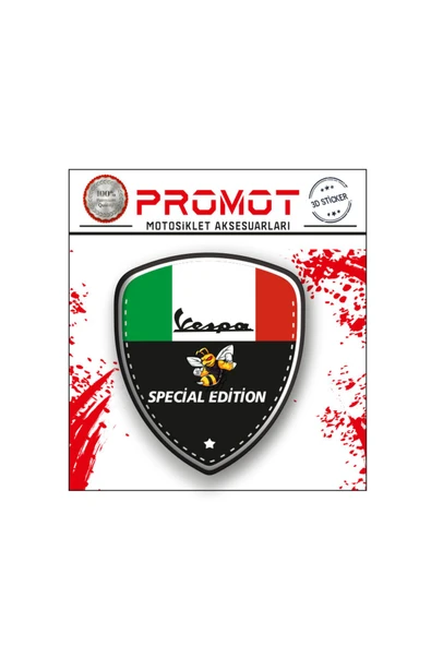 PROMOT VESPA 3D SPERLİK STİCKER 2