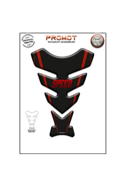 PROMOT MOTORSİKLET 3D ÜNİVERSAL TANK PAD  030