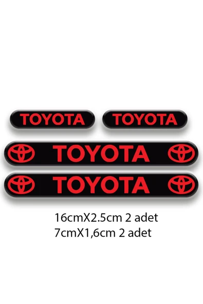 PROMOT TOYOTA 3D DAMLA 4'LÜ OTO STİCKER SET 1