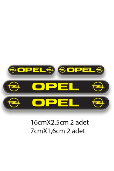 PROMOT OPEL 3D DAMLA 4'LÜ OTO STİCKER SET 3