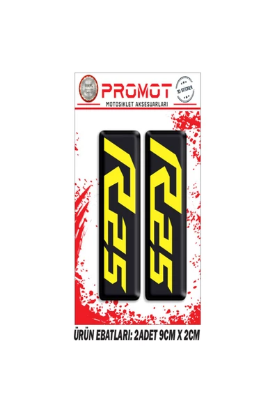 PROMOT R25 YAMAHA ÖN MAŞA 3D KABARTMALI 2'Lİ DAMLA STİCKER 4