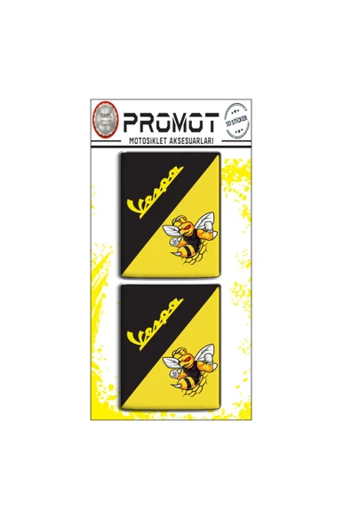 PROMOT VESPA 3D DAMLA LOGO 2 Lİ  STİCKER 2