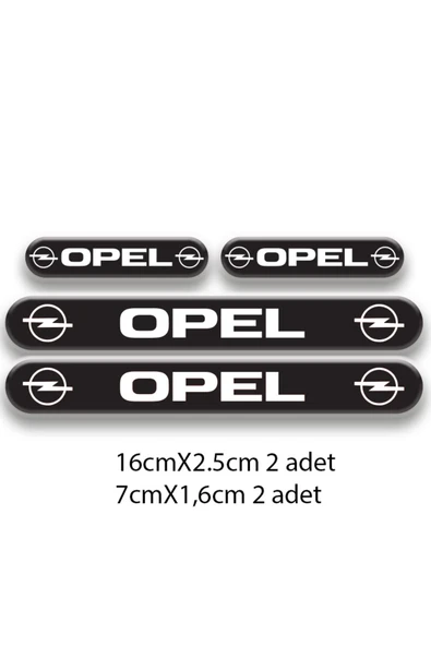 PROMOT OPEL 3D DAMLA 4'LÜ OTO STİCKER SET 2