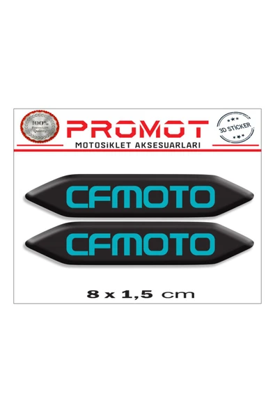 PROMOT CF MOTO 3D KABARTMALI 2'Lİ DAMLA STİCKER 002