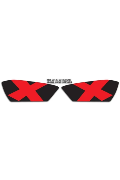 PROMOT R25 2014/2018 UYUMLU FAR KAPLAMA STİCKER KIRMIZI X