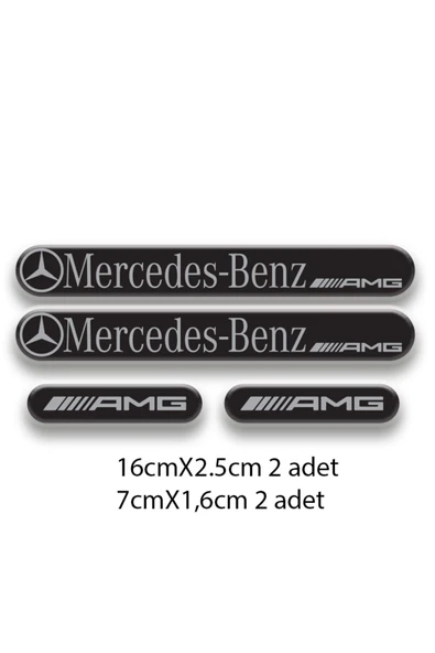 PROMOT MERCEDES 3D DAMLA 4'LÜ OTO STİCKER SET 1