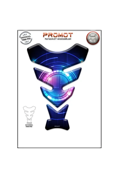 PROMOT MOTORSİKLET 3D ÜNİVERSAL TANK PAD  042