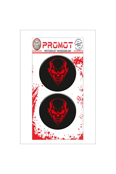 PROMOT KURU KAFA 3D KABARTMALI DAMLA LOGO STİCKER 5cm 07