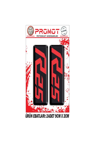 PROMOT R25 YAMAHA ÖN MAŞA 3D KABARTMALI 2'Lİ DAMLA STİCKER 2