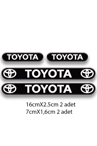 PROMOT TOYOTA 3D DAMLA 4'LÜ OTO STİCKER SET 2