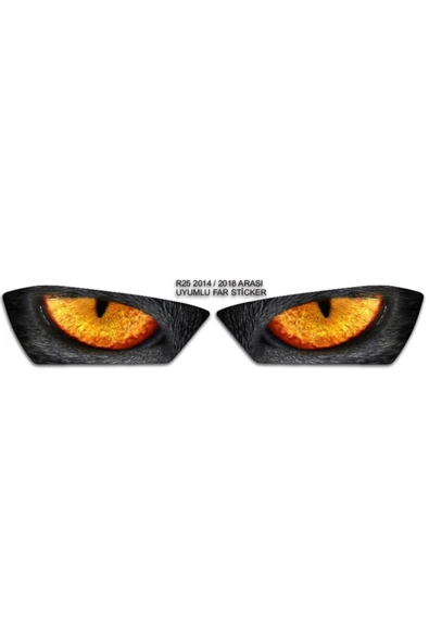 PROMOT R25 2014/2018 UYUMLU FAR KAPLAMA STİCKER TURUNCU