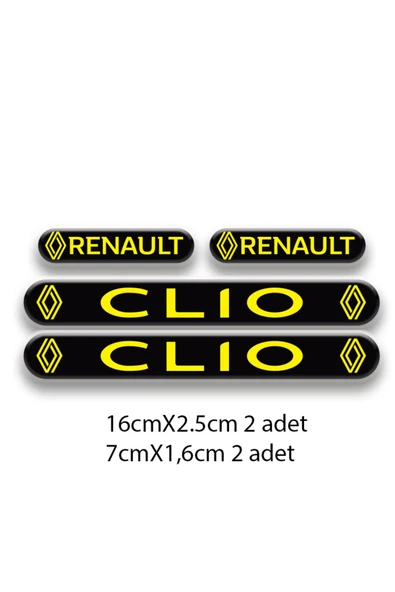 PROMOT CLİO 3D DAMLA 4'LÜ OTO STİCKER SET 2