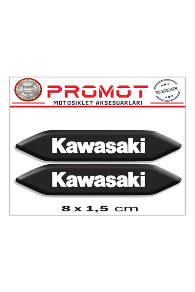 PROMOT KAWASAKİ 3D KABARTMALI 2'Lİ DAMLA STİCKER 003