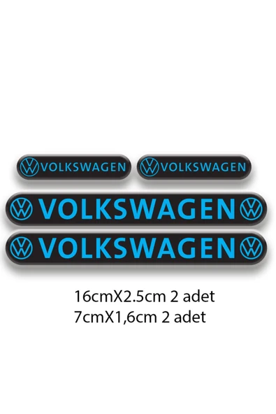 PROMOT VOLKSWAGEN 3D DAMLA 4'LÜ OTO STİCKER SET 1