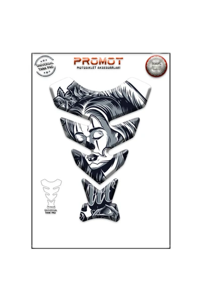 PROMOT MOTORSİKLET 3D ÜNİVERSAL TANK PAD  024