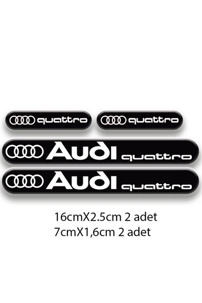 PROMOT AUDİ 3D DAMLA 4'LÜ STİCKER SET 2