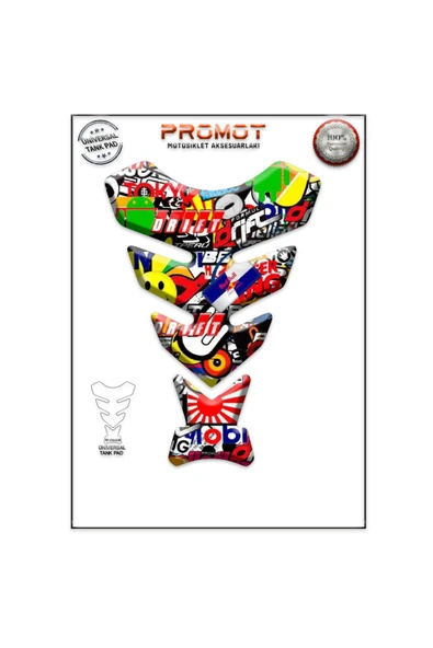 PROMOT MOTORSİKLET 3D ÜNİVERSAL TANK PAD  078
