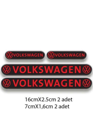 PROMOT VOLKSWAGEN 3D DAMLA 4'LÜ OTO STİCKER SET 3