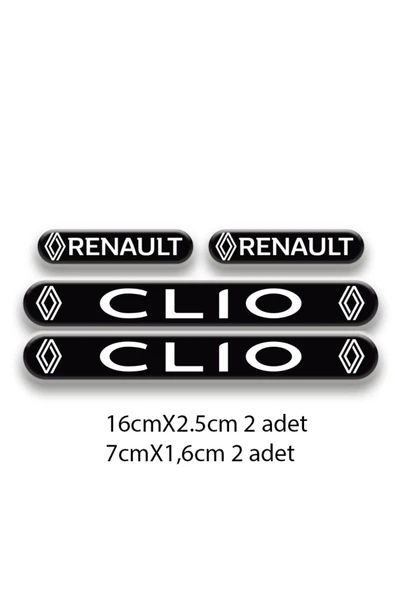 PROMOT CLİO 3D DAMLA 4'LÜ OTO STİCKER SET 4