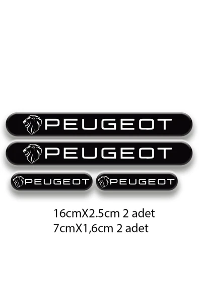 PROMOT PEUGEOT 3D DAMLA 4'LÜ OTO STİCKER SET 3