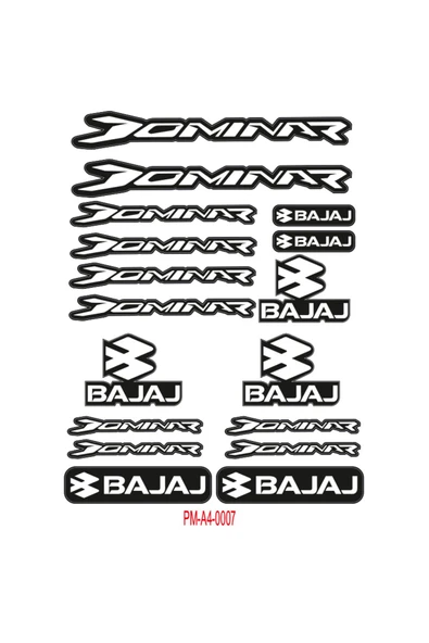 Rebon MotoDesign Dominar Bajaj Motosiklet Çoklu Sticker Seti 03