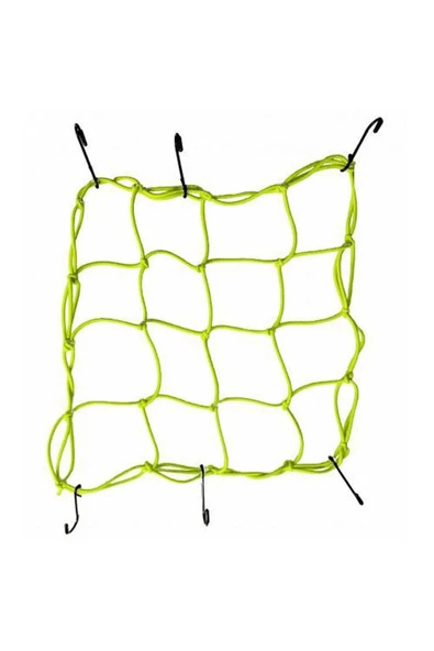 REVERTECH File Bagaj Lastiği Sarı 6 Kancalı Kask Filesi 80 Cm