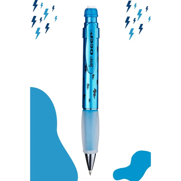 Serve Versatil Kalem Deep 0.7 MM Metalik Mavi Şimşek - 2