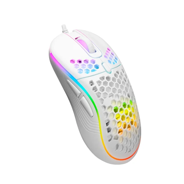 Rampage SMX-R85 GENTLE 12800dp Beyaz RGB Ledli Süper Hafif Makrolu Gaming Oyuncu Mouse