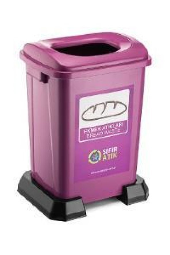 Sıfır Atık Projesi Geri Dönüşüm Atık Ekmek Atık Kovası 50 LT ürün görseli