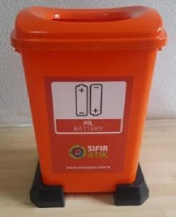 Sıfır Atık Geri Dönüşüm Atık Pil Atık Kovası 50 LT - Resim 2