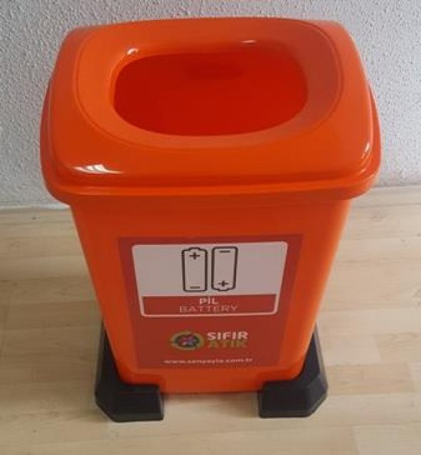 Sıfır Atık Geri Dönüşüm Atık Pil Atık Kovası 50 LT - Resim 3