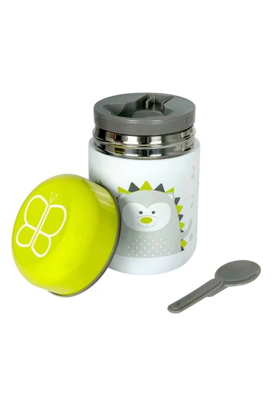 Bblüv Foöd Mama Termosu ve Kaşık 300ml  Yeşil