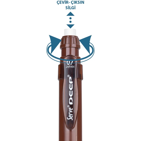 Serve Versatil Kalem Deep 0.7 MM Toprak Kahverengi SV-DEEP-07-KHV - 2