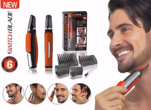 Switching Blades Profesyonel 6 Parça Pilli Tıraş Makinesi