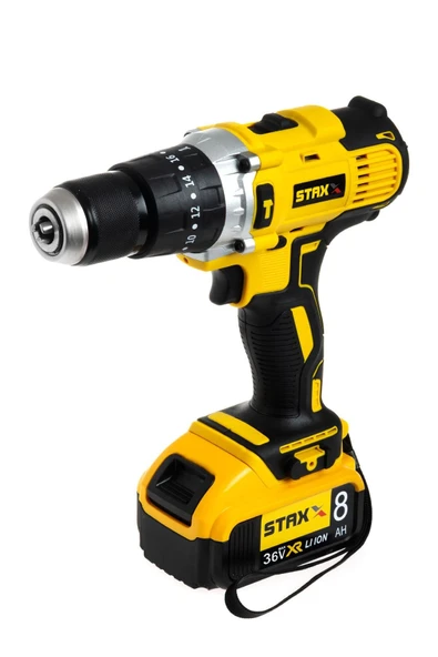 STAXX POWER  Germany 36v 8 Ah Çift Metal Şanzuman Çift Samsung Akülü Darbeli Şarjlı Matkap Vidalama +24 Parça Set - Resim 2