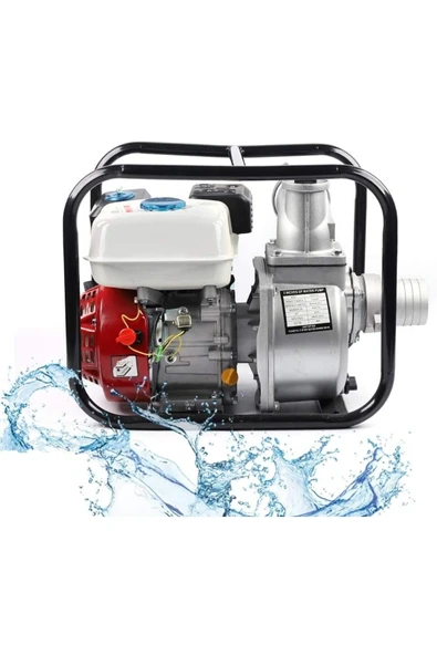 STAXX POWER  Stx30p 3 Parmak Metal Çift Çarklı Sistem Benzinli Su Pompası Motopump 7.5hp Güçlü Motor 8mt Emiş