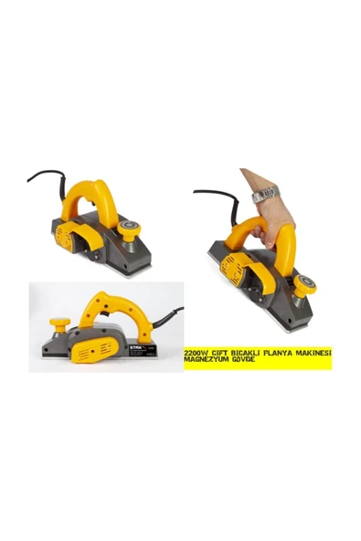 STAXX POWER  Staxx Pro 2200w Çift Bıçaklı Planya Makinesi Magnezyum Gövde - 3