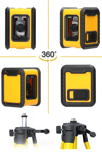 STAXX POWER  Mini Boy Portatif 2 Köşe Pilli Dikey Ve Yatay Yeşil Işık Lazer Çizgi Hizalama Makinesi + Tripod - 2