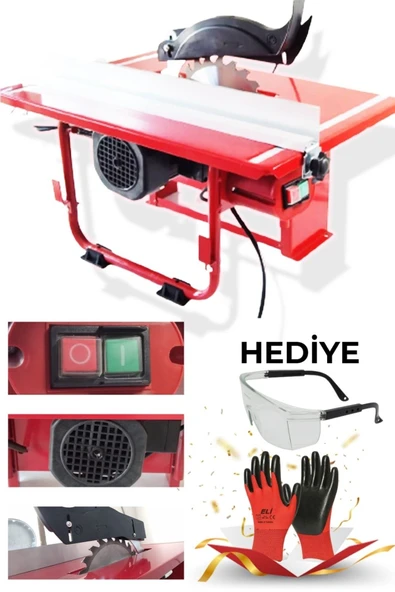STAXX POWER  Titanyum Motorlu Ayarlanır Açı Ayarlı Bıçak Tezgah Üstü Testere Makinesi 1200w Ahşap Aliminyum Kesme - 2